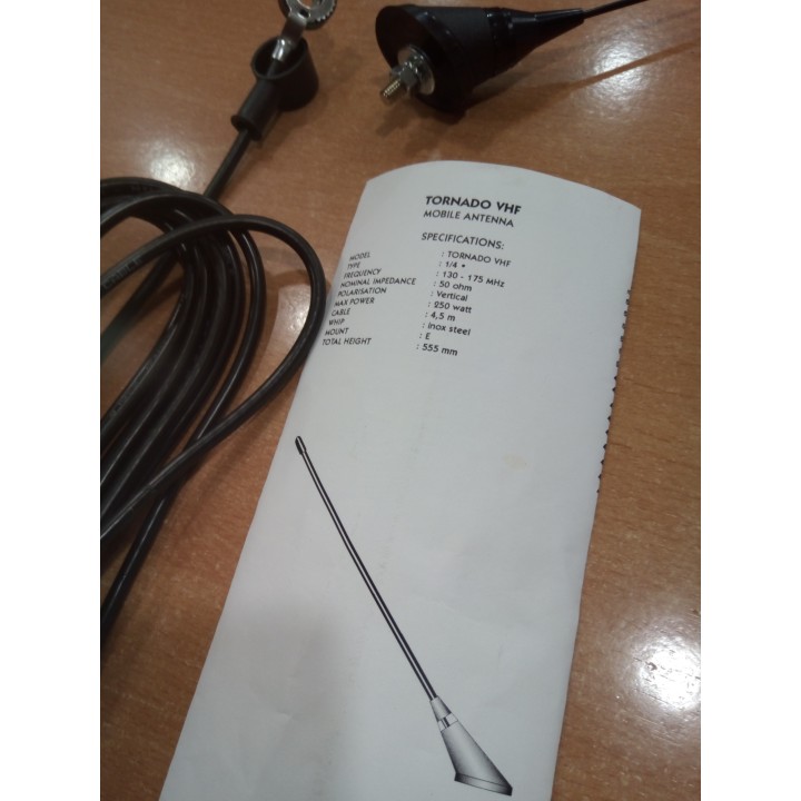 SIRTEL TORNADO VHF de 130 a 175 Mhz. Tipo Antena Autorradio