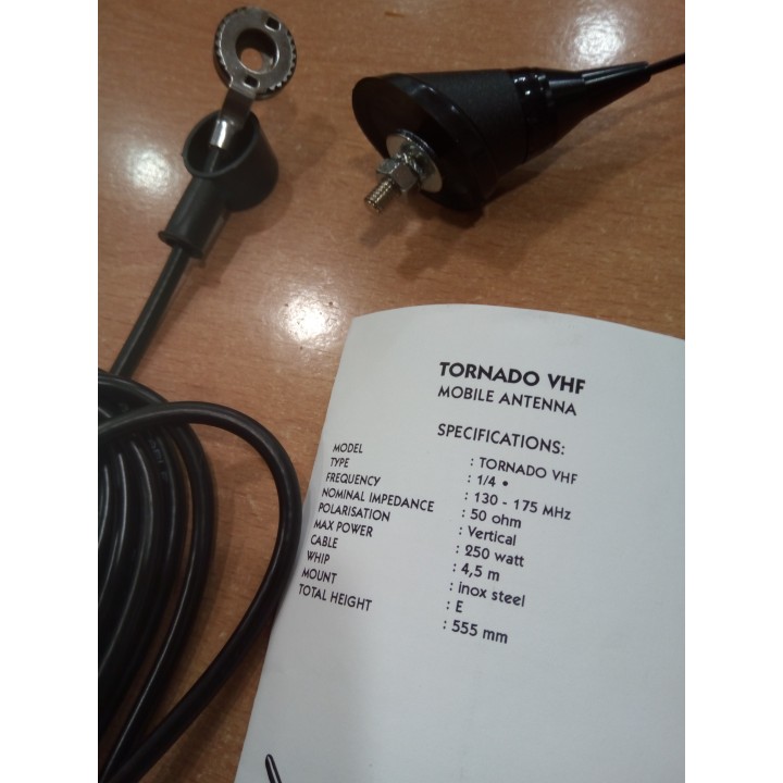 SIRTEL TORNADO VHF de 130 a 175 Mhz. Tipo Antena Autorradio