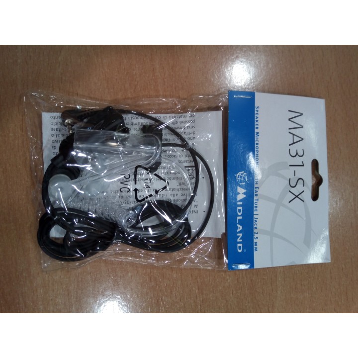 MIDLAND MA-31SX   Auricular de seguridad con tubo acústico (doble jack 90º) VOX/PTT