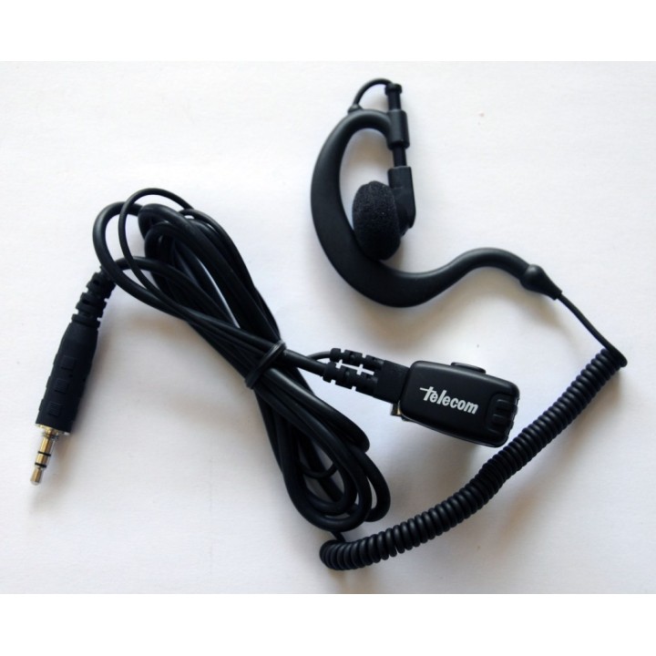 PY-29M-VR - MICRO-AURICULAR ERGONÓMICO PARA VISAR, CABLE TRANSPARENTE Y RIZADO.