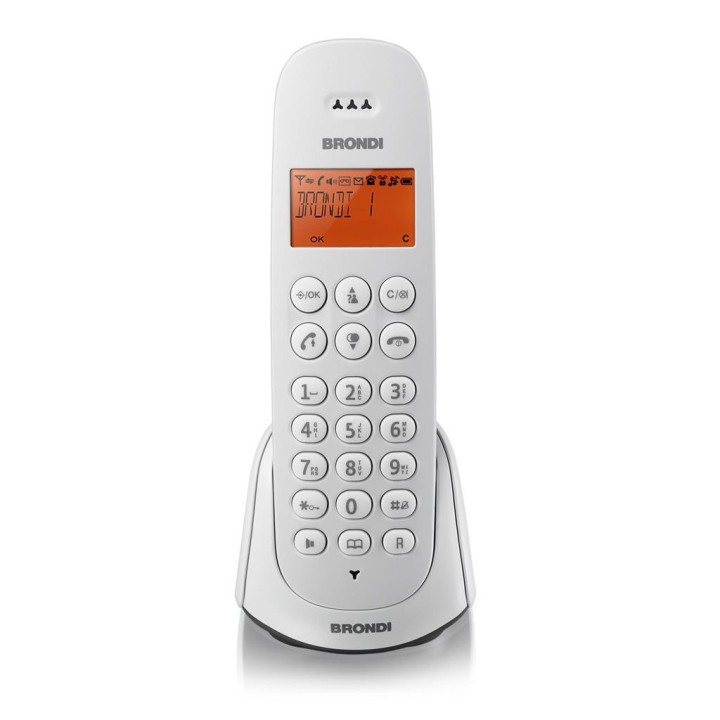 ADARA WHITE/BLACK - TELÉFONO INALÁMBRICO DECT CON DISPLAY RETROILUMINADO