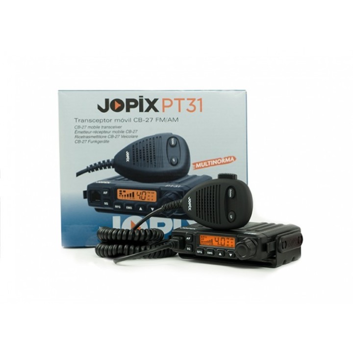 JOPIX PT-31 TRANSCEPTOR MOVIL TAMAÑO PEQUEÑO - BANDA CIUDADANA 27 MHZ FM/AM MULTINORMA