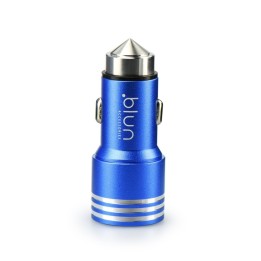 Cargador coche de doble conector USB 3,1A aluminio