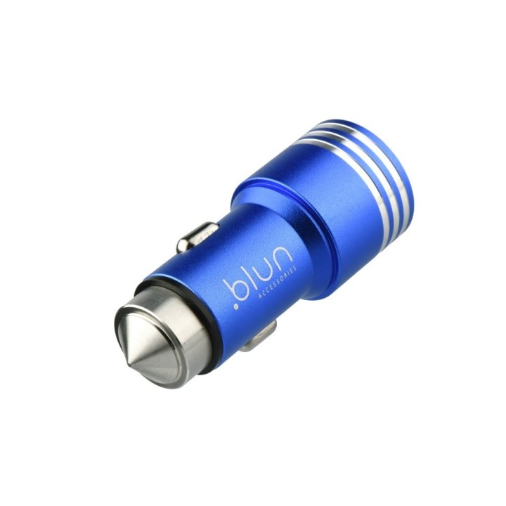Cargador coche de doble conector USB 3,1A aluminio