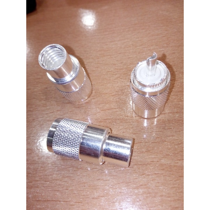 MT-259-S - CONECTOR PL-259 PARA RG-213 Y SIMILARES. VERSIÓN PLATA.