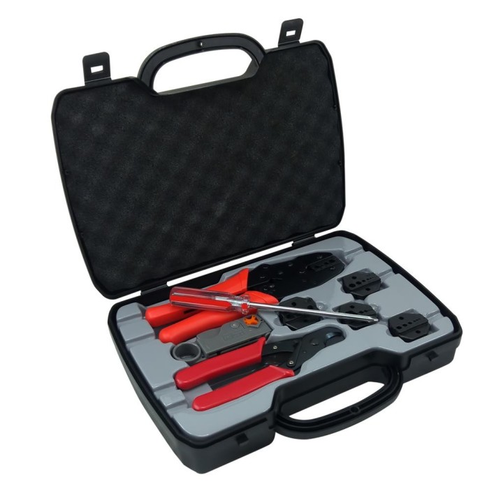 HT-330K - MALETÍN HERRAMIENTAS PARA CRIMPAR CONECTORES RF