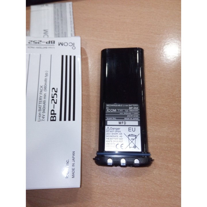 BP-252-LI - BATERÍA PARA ICOM IC-M33 Y IC-M35. 980 MAH, 7.4 V, LI-ION.