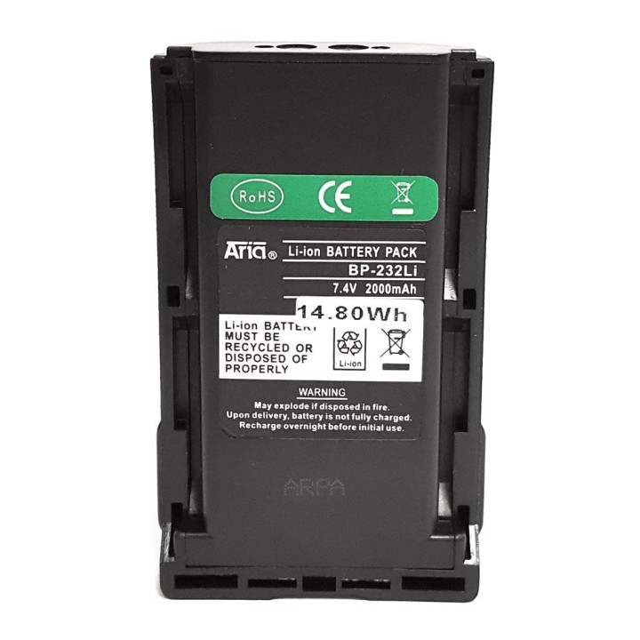 BP-232-LI - BATERÍA PARA ICOM IC-F43/F33/F16/F26, 7.4 V., 2000 MAH, LI-ION.