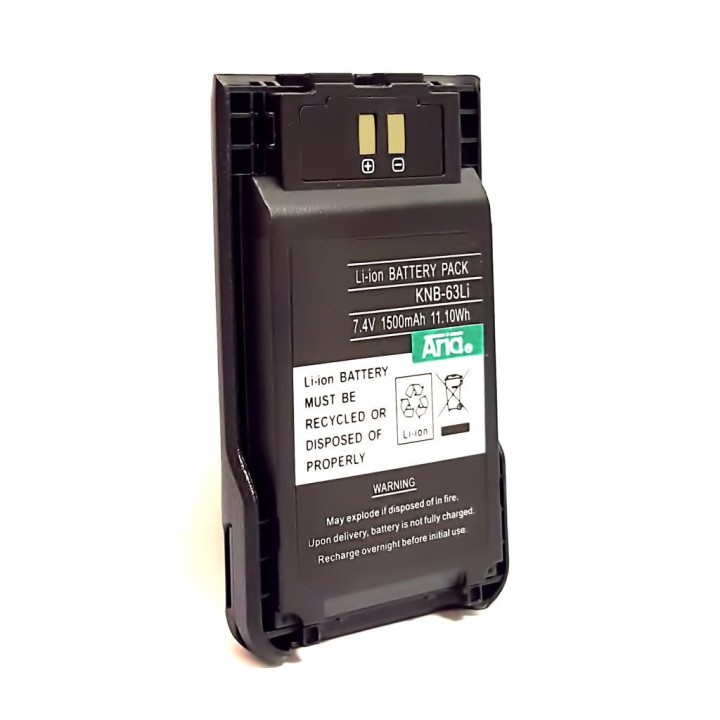 KNB-63-LI - BATERÍA PARA KENWOOD, 7.4 V., 1300 MAH, LI-ION.