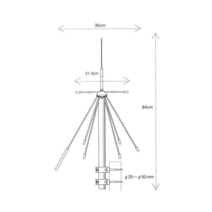D190 - ANTENA DISCONO 100-1500MHZ. 0.84M