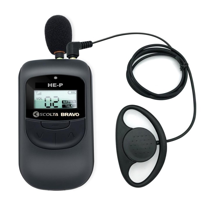 ESCOLTA BRAVO HE-P - INTERCOMUNICADOR FULL DÚPLEX 2.4 GHZ. ESPECIALMENTE INDICADO PARA GUÍAS TURÍSTICOS.