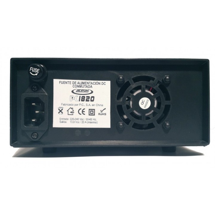 FUENTE ALIMENTACION JETFON 18/20 AMP CON VENTILADOR SIN INSTRUMENTOS 