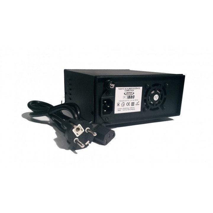 FUENTE ALIMENTACION JETFON 18/20 AMP CON VENTILADOR SIN INSTRUMENTOS 
