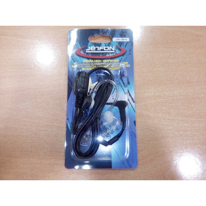 JR1804 E/C MICRO AURICULAR TUBO ACUSTICO "Y-VX" TRANSPARENTE