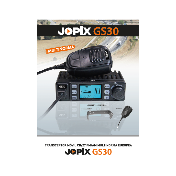 Emisora Transceptor CB 27 Mhz JOPIX GS30 MULTINORMA