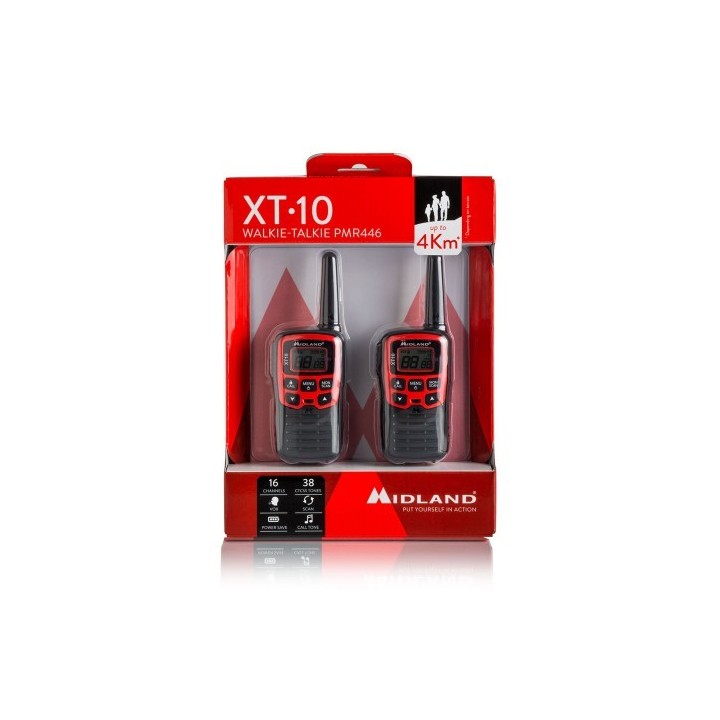 Pareja walkies MIDLAND XT10  PMR446 USO LIBRE