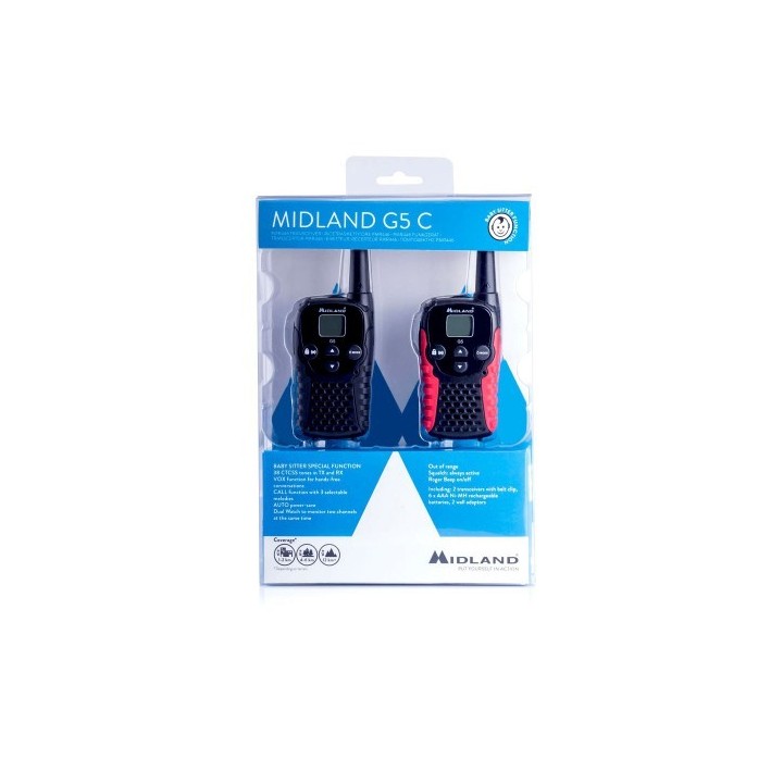 Pareja de Walkies MIDLAND G5C PMR 446