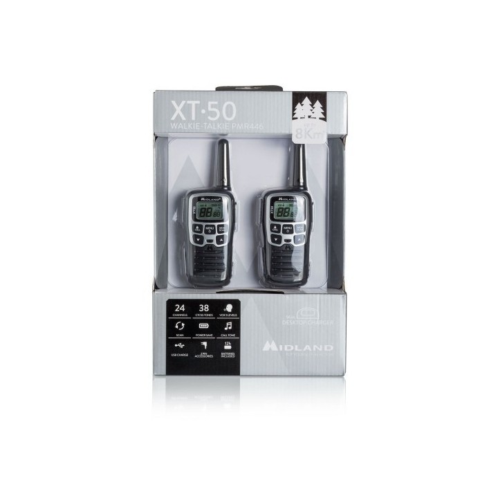 Pareja de Walkies MIDLAND XT50 PMR-446 
