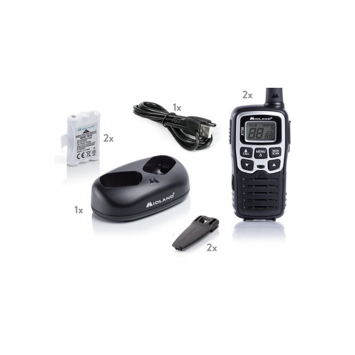 Pareja de Walkies MIDLAND XT50 PMR-446 