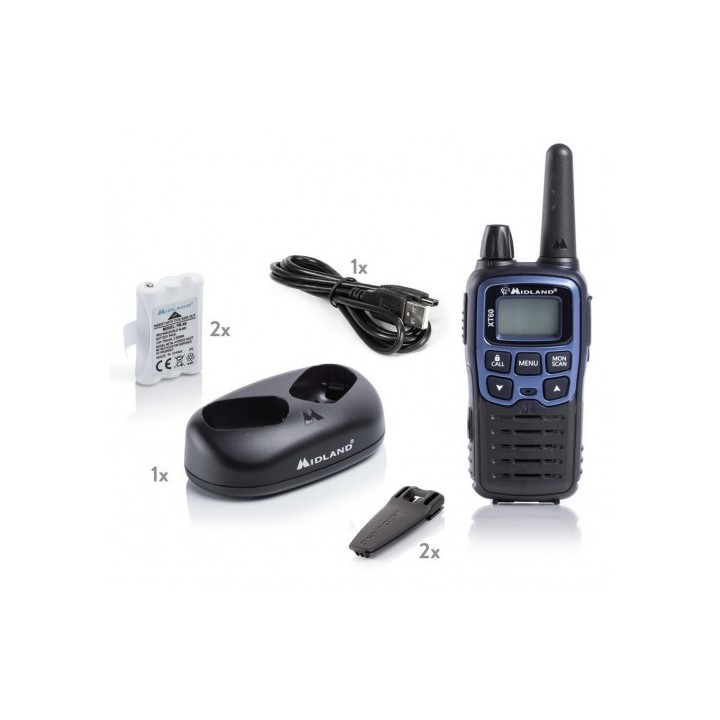 Pareja de walkies MIDLAND XT60 PMR446 USO LIBRE