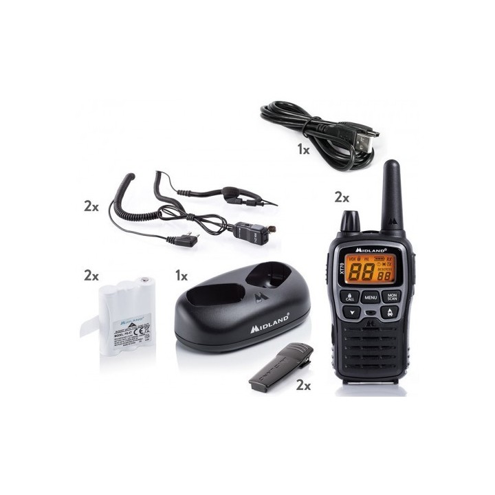 Pareja de walkies MIDLAND XT70  pmr 446