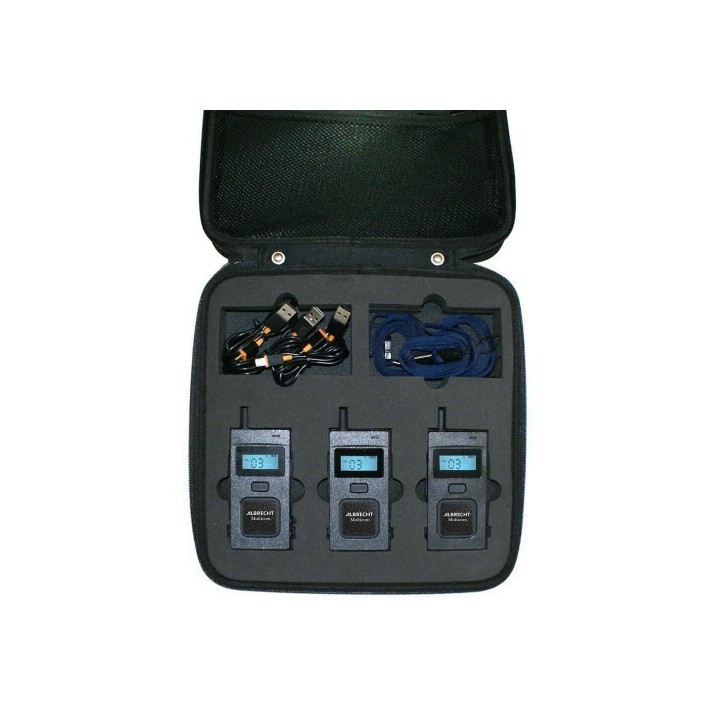 3 X Albrecht Multicom 3 -  3 transceptores - maletín