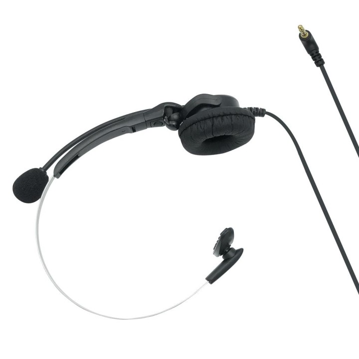 HSB-01 - CONFORTABLE MICROAURICULAR CON MICRÓFONO TIPO BOOM PARA ESCOLTA BRAVO HE-L