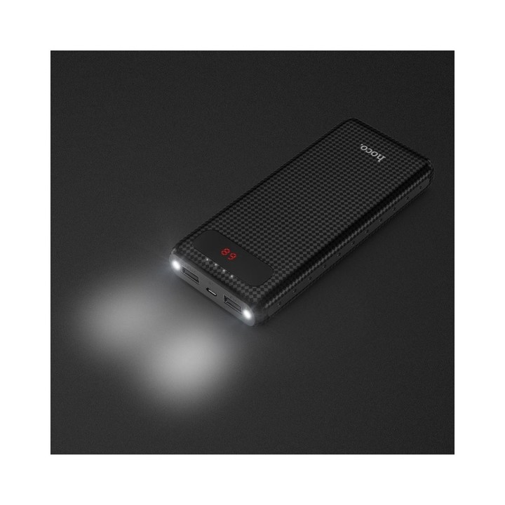 HOCO power bank 20.000 mAh con pantalla B20A NEGRO