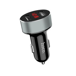 HOCO Cargador de coche (cabeza) 2 x USB con LCD 2,1A (Z26) NEGRO