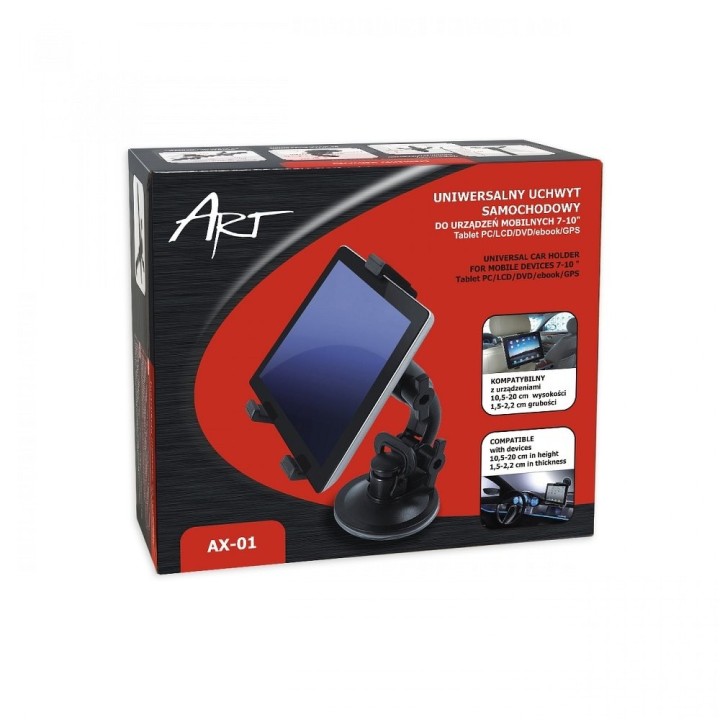 Soporte de coche para tablet 7" - 10" universal (2en1) AX-01 BULK
