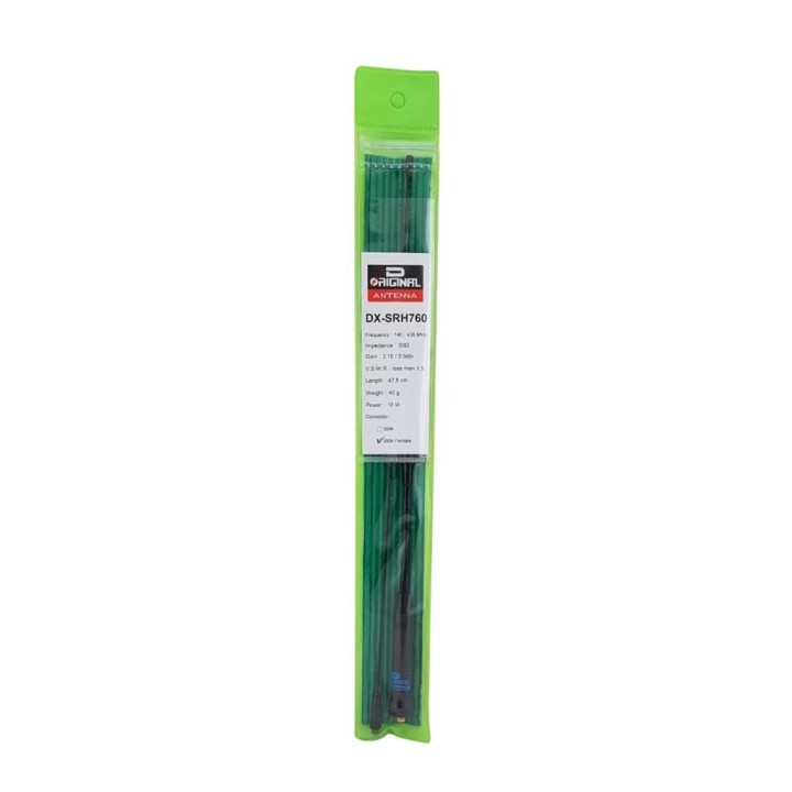 DX-SRH760SMAF - ANTENA BIBANDA EN 2 TRAMOS 145 / 435 MHZ. PARA WALKIE