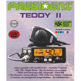 Emisora de CB 27 MHZ PRESIDENT TEDDY II ASC
