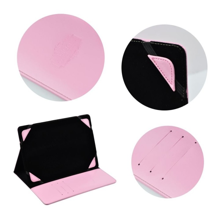 Funda book case Blun Universal para tableta 10" ROSA (UNT)