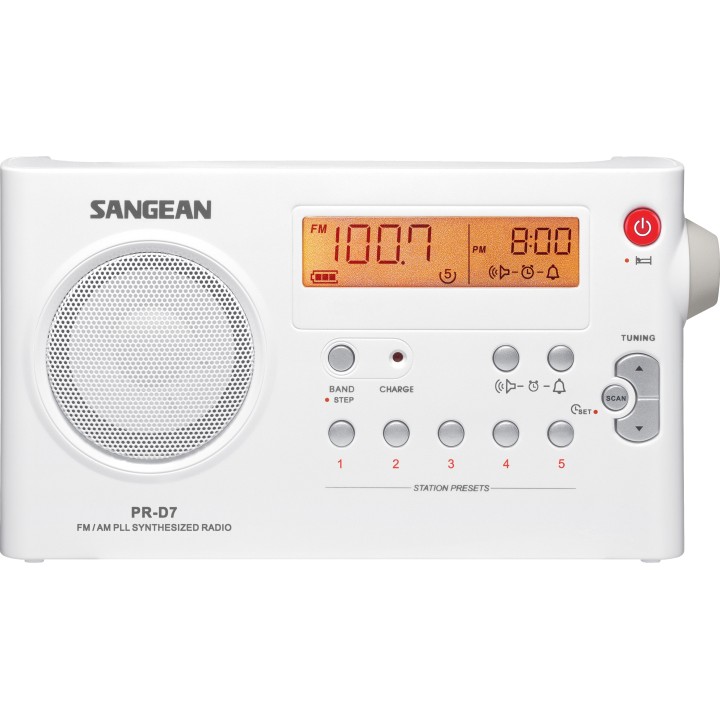 SANGEAN PR-D7 BLANCO Receptor de radio