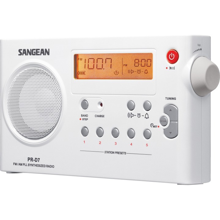 SANGEAN PR-D7 BLANCO Receptor de radio