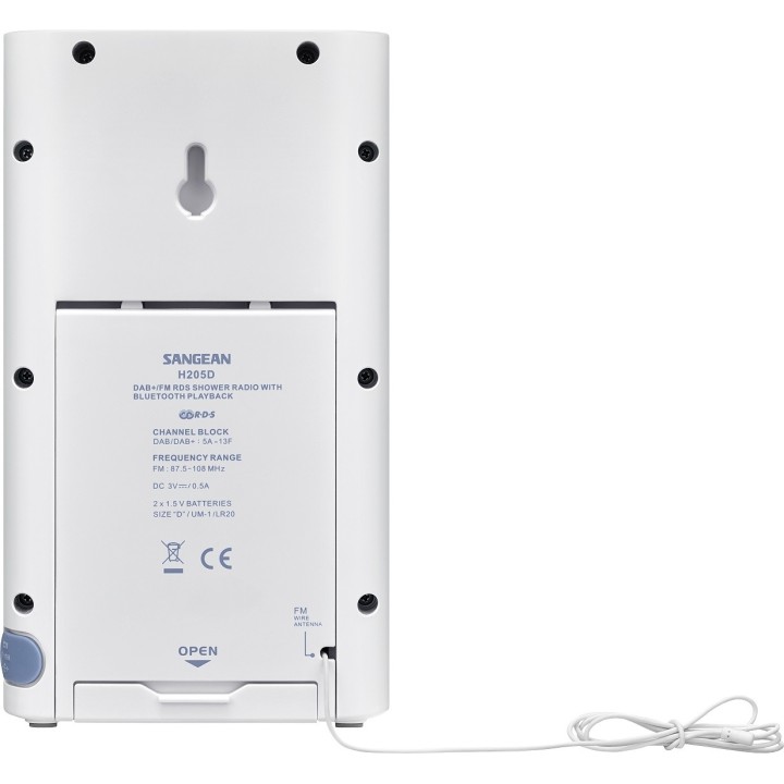 SANGEAN H-205 BT Receptor de radio impermeable
