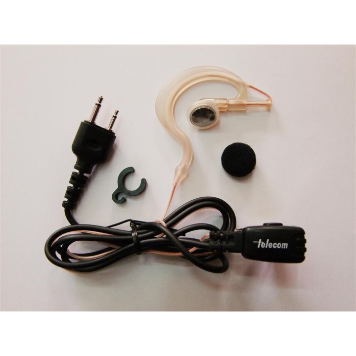 PY-29ATR - MICRO-AURICULAR ERGONÓMICO GIRATORIO, CON MICRO TIPO SOLAPA PARA YAESU, HORA, ETC.