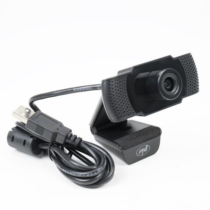 Cámara web PNI CW1850 Full HD 1080P 2MP, USB, clip, micrófono estéreo incorporado