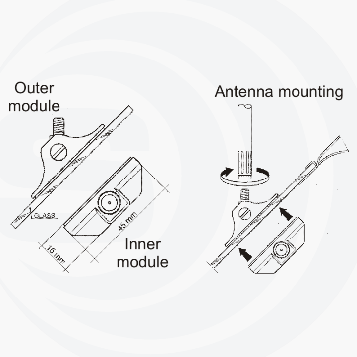 SIRIO TG-918C ANTENA MOVIL GSM CRISTAL 900-1800 MHz FME