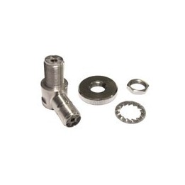 SIRIO BASE SO239 X 2 - CONECTOR PL HEMBRA - ACODADO 90º