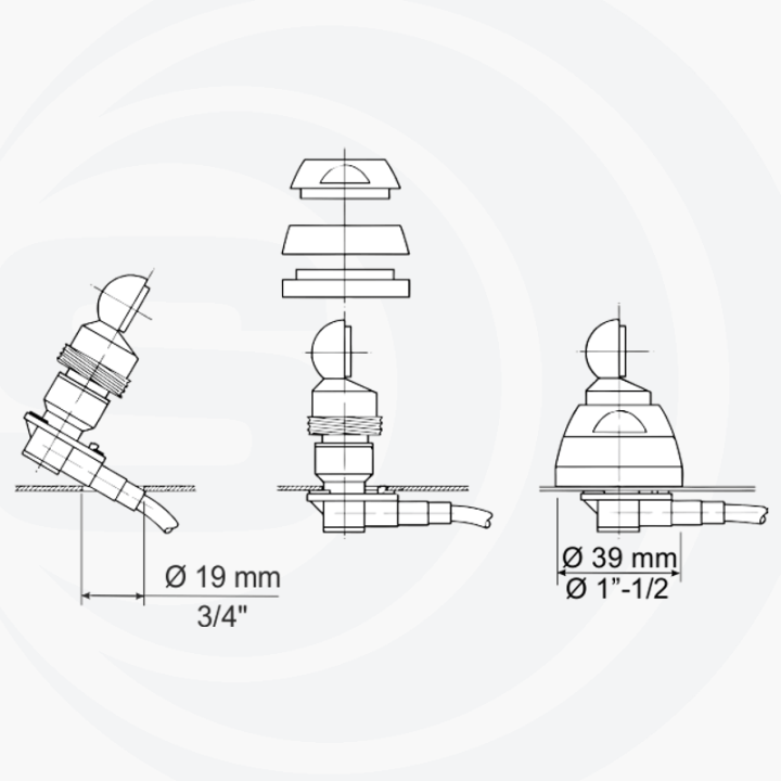 SIRIO BASE SL BLACK TIPO PALOMILLA DC - 500 MHz