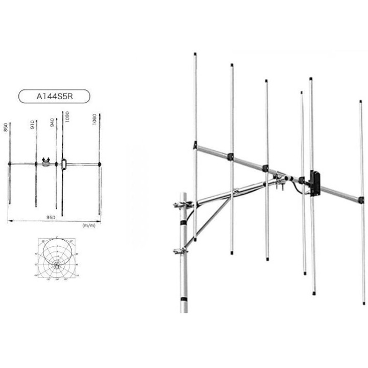 Antena direccional DIAMOND A144S 5R
