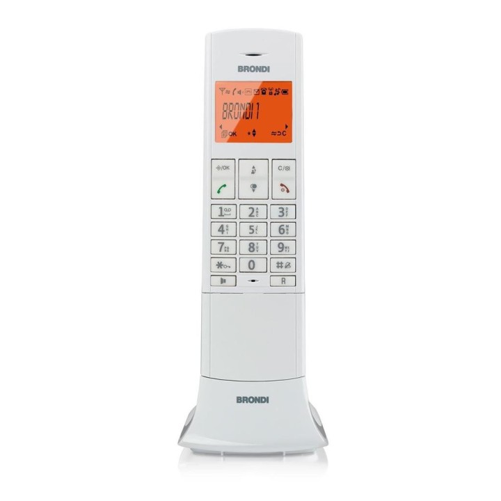 LEMURE WHITE - TELÉFONO INALÁMBRICO DECT CON GRAN DISPLAY RETROILUMINADO