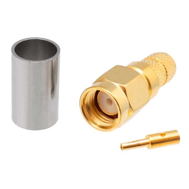 MT-4334 - CONECTOR SMA-R MACHO PARA LMR-240. CRIMPAR.