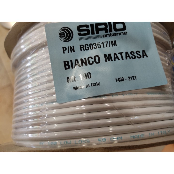 SIRIO RF100 CABLE COAXIAL 50 Ohm BAJA PERDIDA (TAMAÑO RG58)