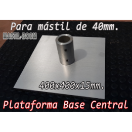 Base Placa Central para Mástil 40mm