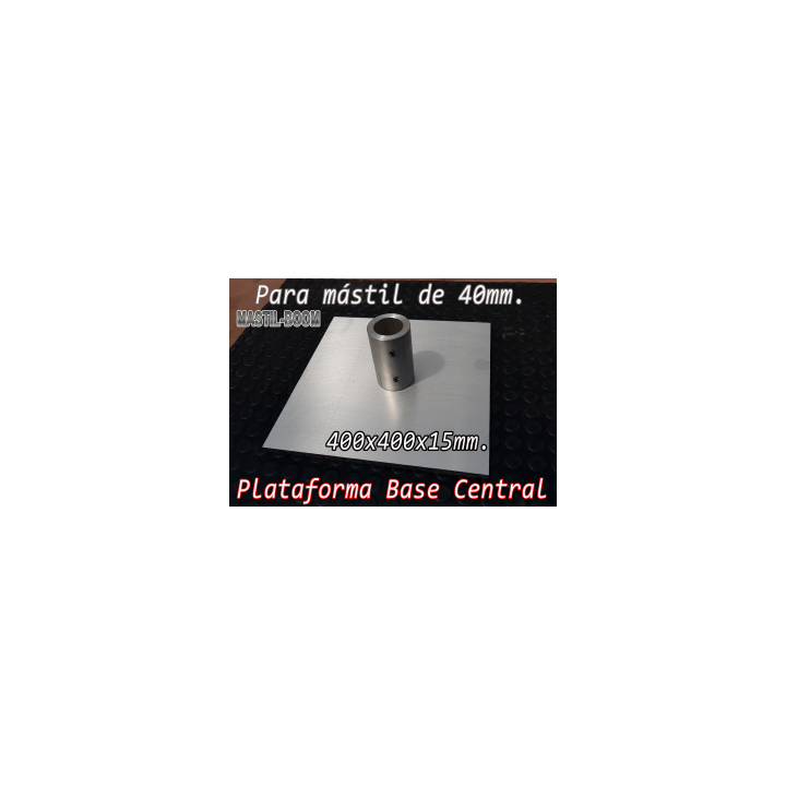Base Placa Central para Mástil 40mm
