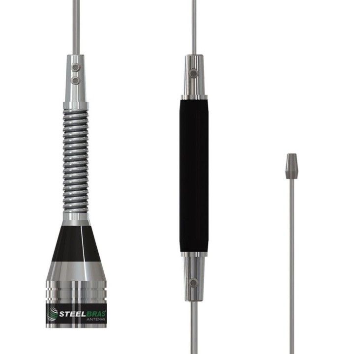 AP4187 - ANTENA MÓVIL Steelbras PARA CB CON MUELLE Y BOBINA