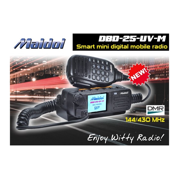 DBD-25-UV-M - MINI TRANSCEPTOR BIBANDA V-UHF ANALÓGICO DIGITAL DMR CON GPS