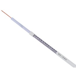 RG-58-W  CABLE COAXIAL RG-58. DIAM. 4,95 MM. COLOR BLANCO.